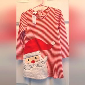NWT 4T Christmas Santa Red and White Dress